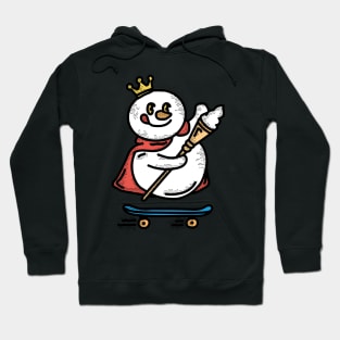 Snowman Skateboard Hoodie